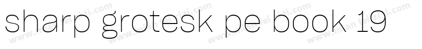 sharp grotesk pe book 19字体转换